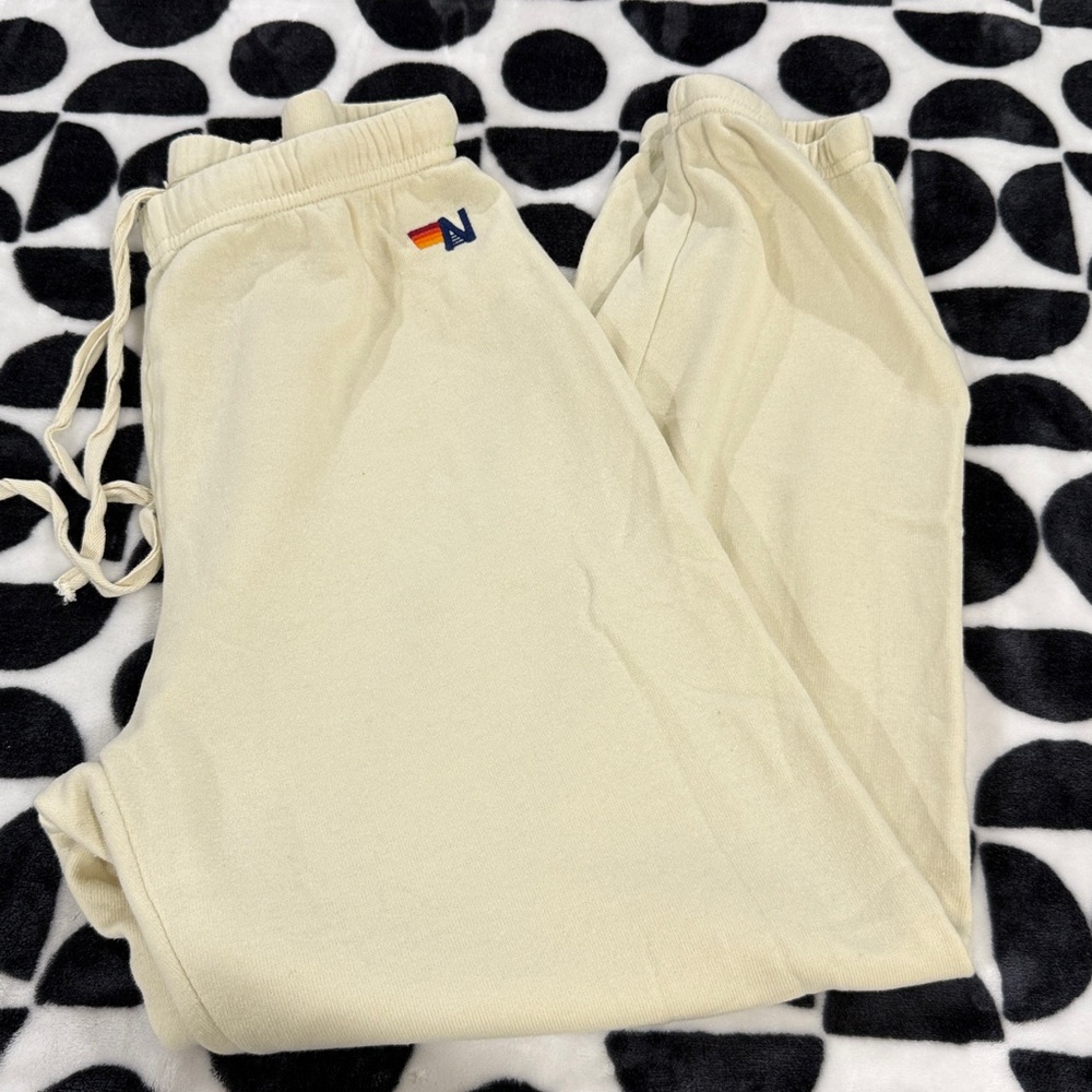 Aviator Nation LOGO Sweatpants Vintage White - Picture 8 of 8